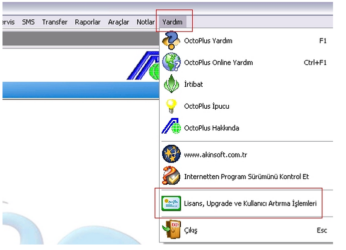 OctoPlus Programını Lisanslama İşlemi1