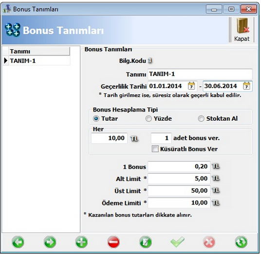 WOLVOX ERP Programında Bonus Sistemi Çalışma Şekli2