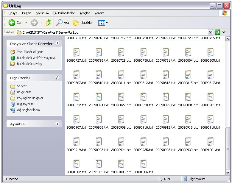 Akınsoft CafePlus 9 Programımda URL Logların Tutma1