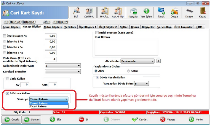 Akınsoft Wolvox Erp E-Fatura Hakkında Bilgilendirme2