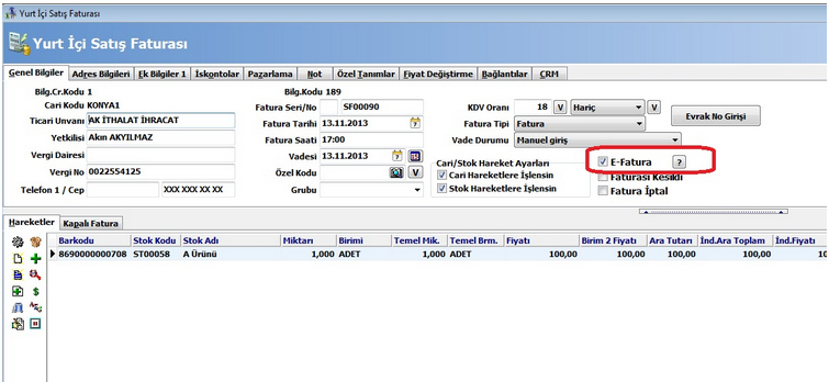 Akınsoft Wolvox Erp E-Fatura Hakkında Bilgilendirme3