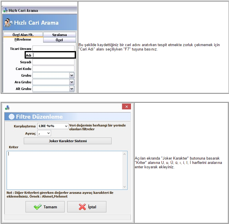 Akınsoft Wolvox Erp Programında Joker Karakter Özelliği